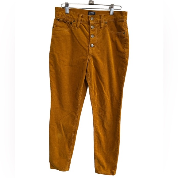 J. Crew Pants - J. Crew High Rise Skinny Rust Golden Courduroy Jeans Size 28